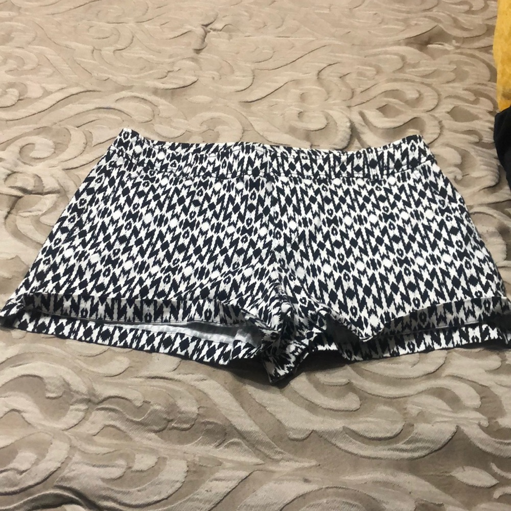 Black and white shorts
